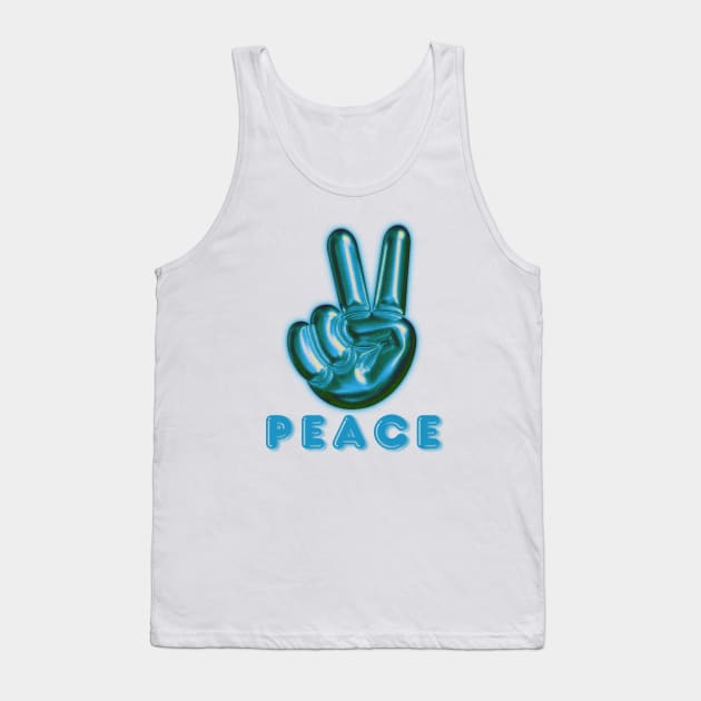 Peace - Peace Symbol - V Finger Sign Tank Top by TJWDraws